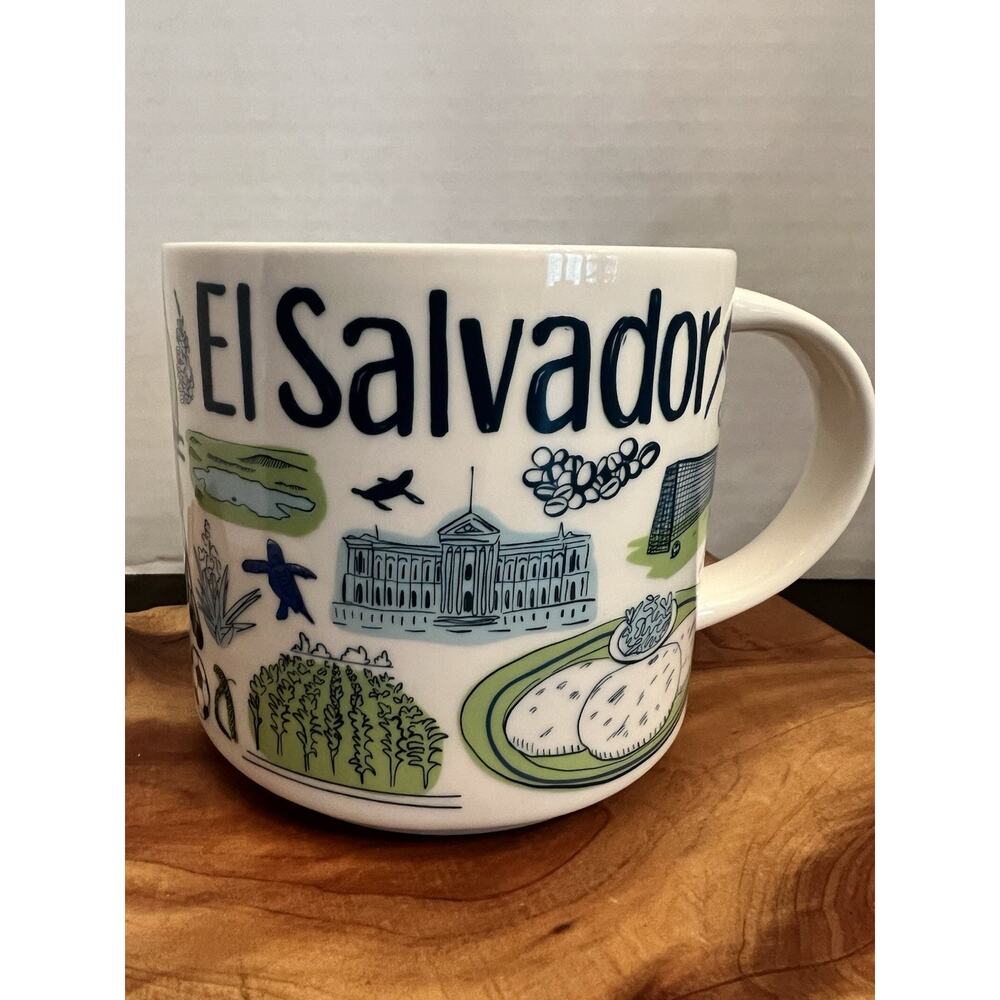El Salvador Collectors Coffee Mug 14 OZ. Surf City Starbucks Been There Series